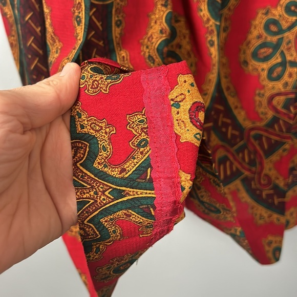 Gloria Sachs New York Neiman Marcus Vintage Red Pleated Skirt size 10 - Picture 5 of 15